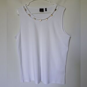 Rafaella Womens Tank Top Size XL/TG/EG Color White